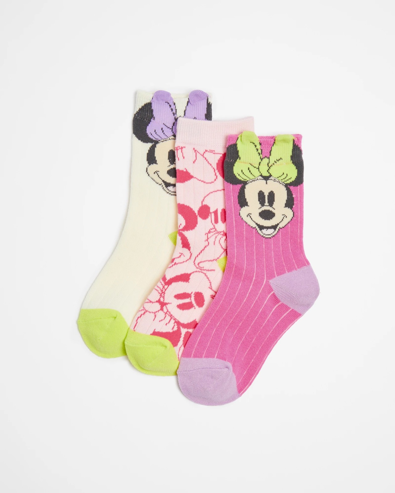 3-pack Socks - White/Mickey Mouse - Ladies