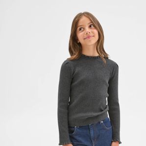 Long Sleeve Rib Knit Top