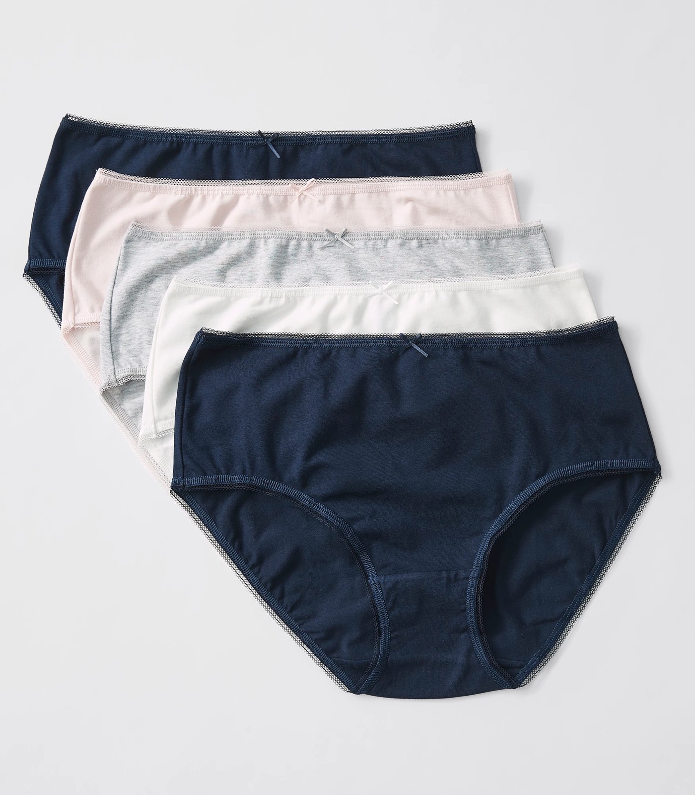 2 pack of white midi briefs in organic cotton