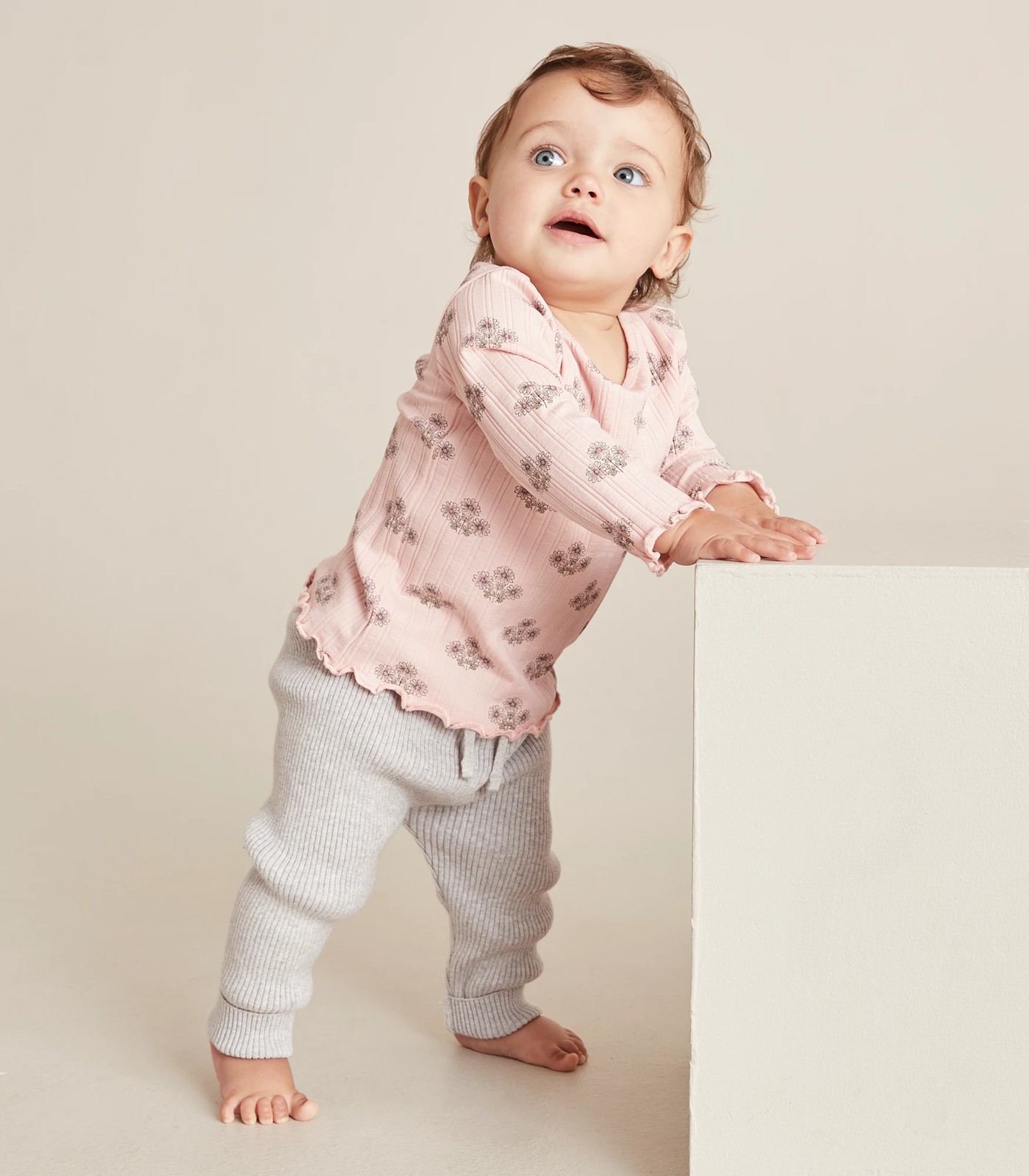 Baby Organic Cotton Long Sleeve Rib Top 2 of 6