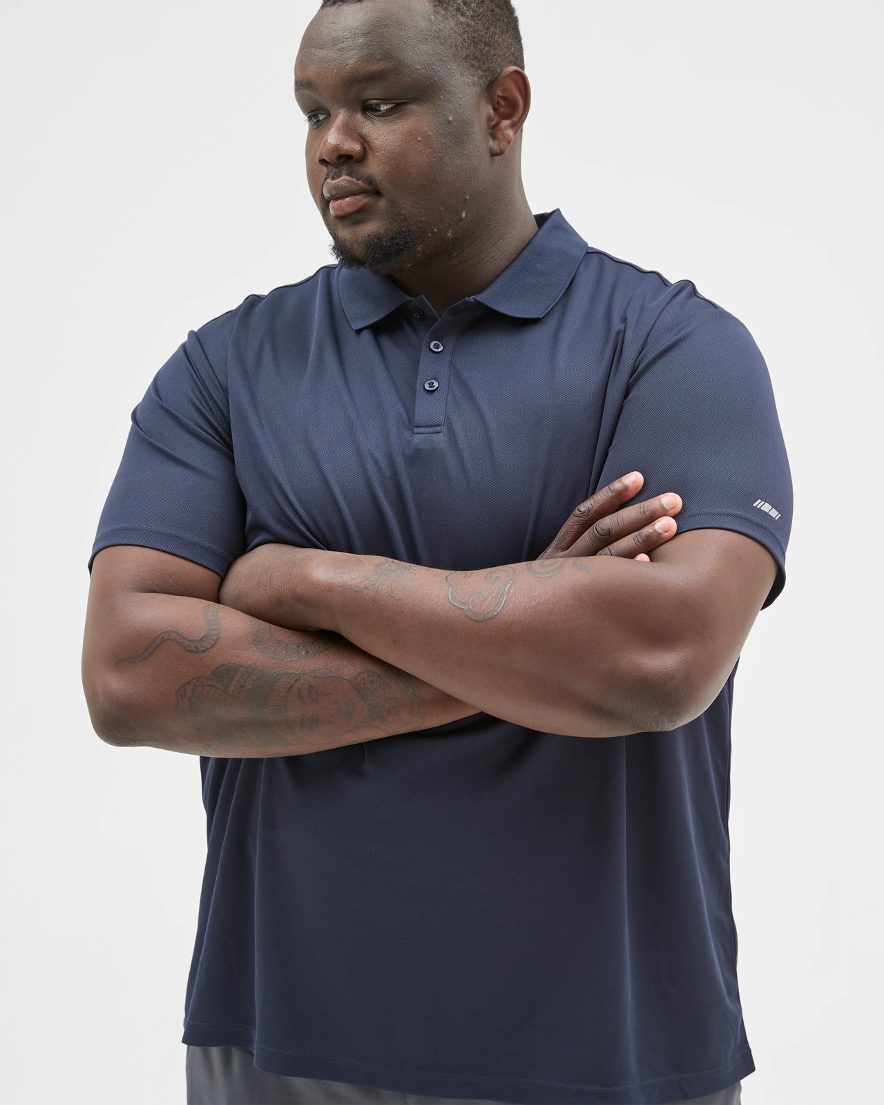 Plus Size Active Polo Top - Navy 3 of 6