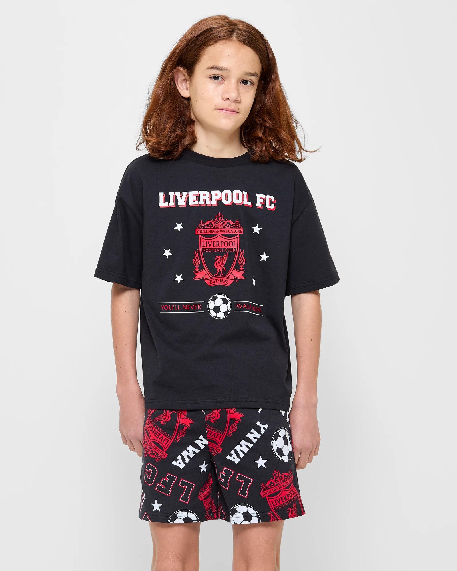 Pyjama Officiel Liverpool FC Homme - T-shirt Et Short, Coton