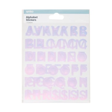 Alphabet Stickers, Iridescent - Anko
