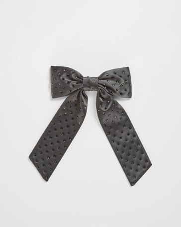 Sparkle Satin Bow Barette