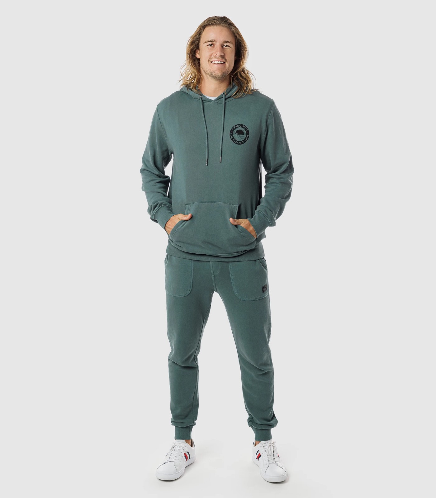 Piping Hot Clean Oceans Print Trackpants 5 of 5