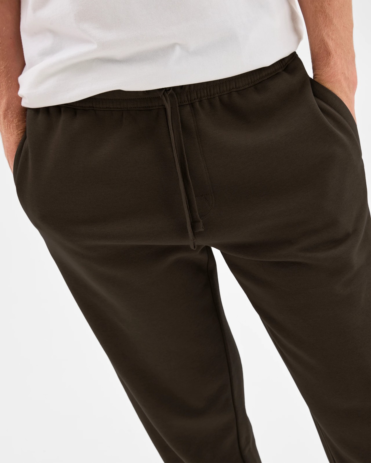 Australian Cotton Blend Cuffed Trackpants - Chocolate 5 of 5