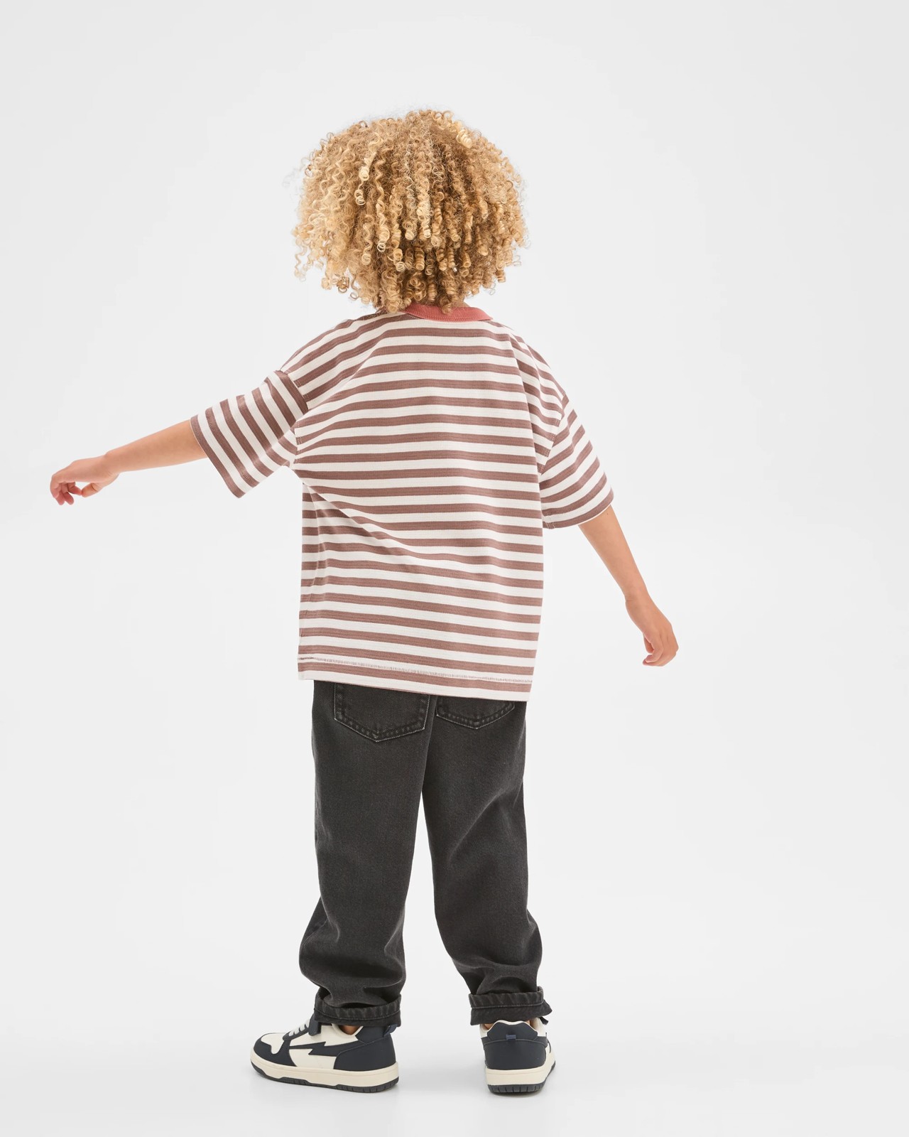 Australian Cotton Print T-shirt - Funmaker Stripe Brown 3 of 5