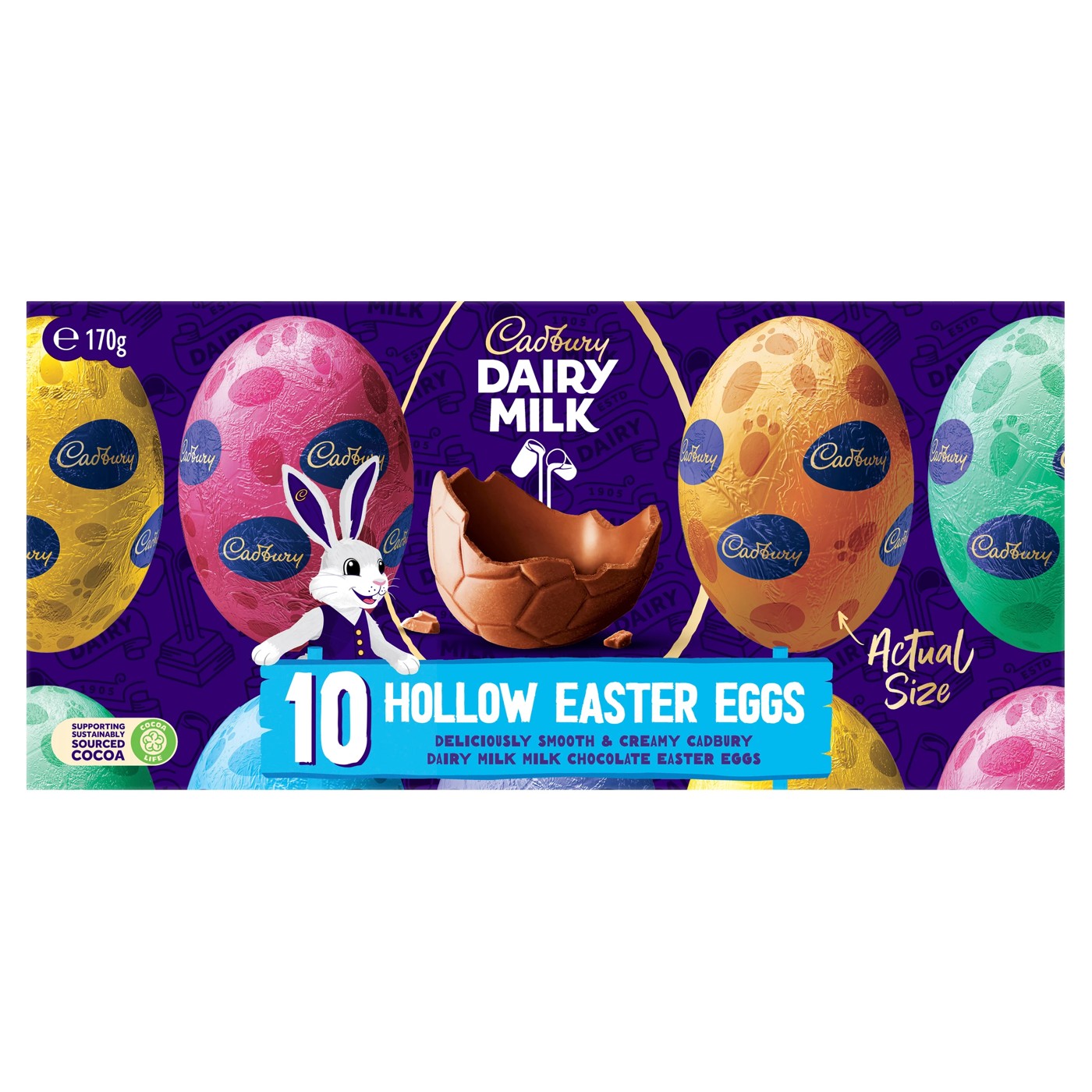 Cadbury Dairy Milk 10 Pack Hollow Easter Eggs 170g 2 of 5