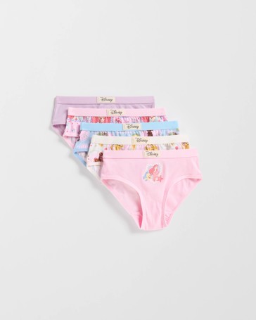 Disney Princesses Australian Cotton Younger Girls Briefs 5 Pack