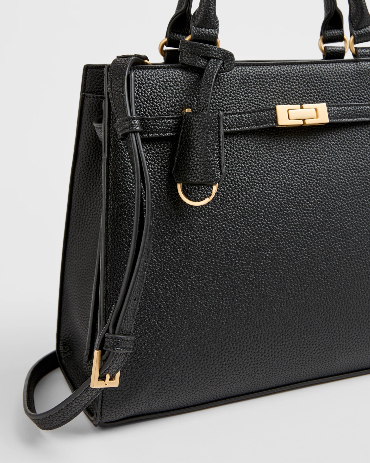 Medium Clasp Detail Structure Work Tote Bag 2 of 2