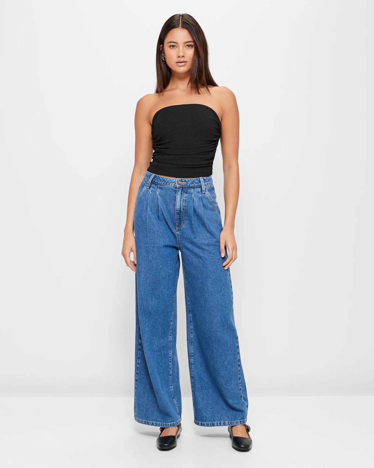 Crinkle Side Gathered Boob Tube - Lily Loves 2 of 5