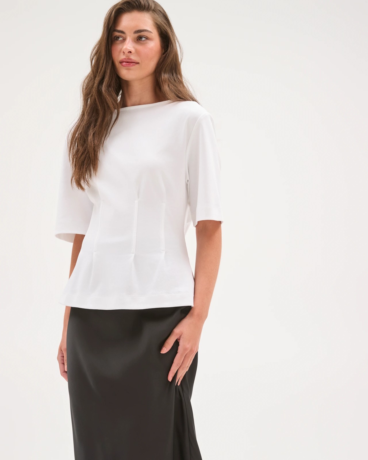 Petites Bias Cut Satin Midi Skirt 5 of 5