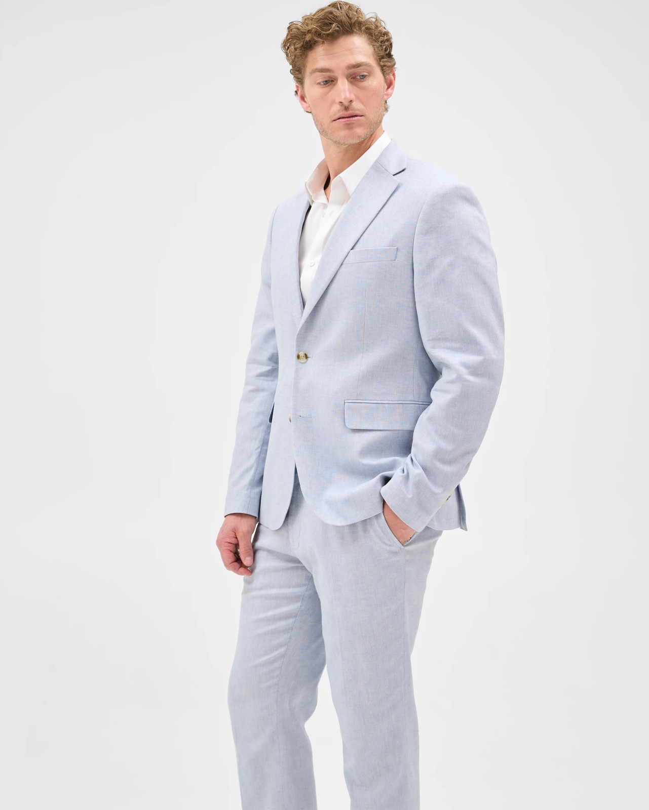 Preview Linen Blend Tailored Suit Jacket 3 of 6