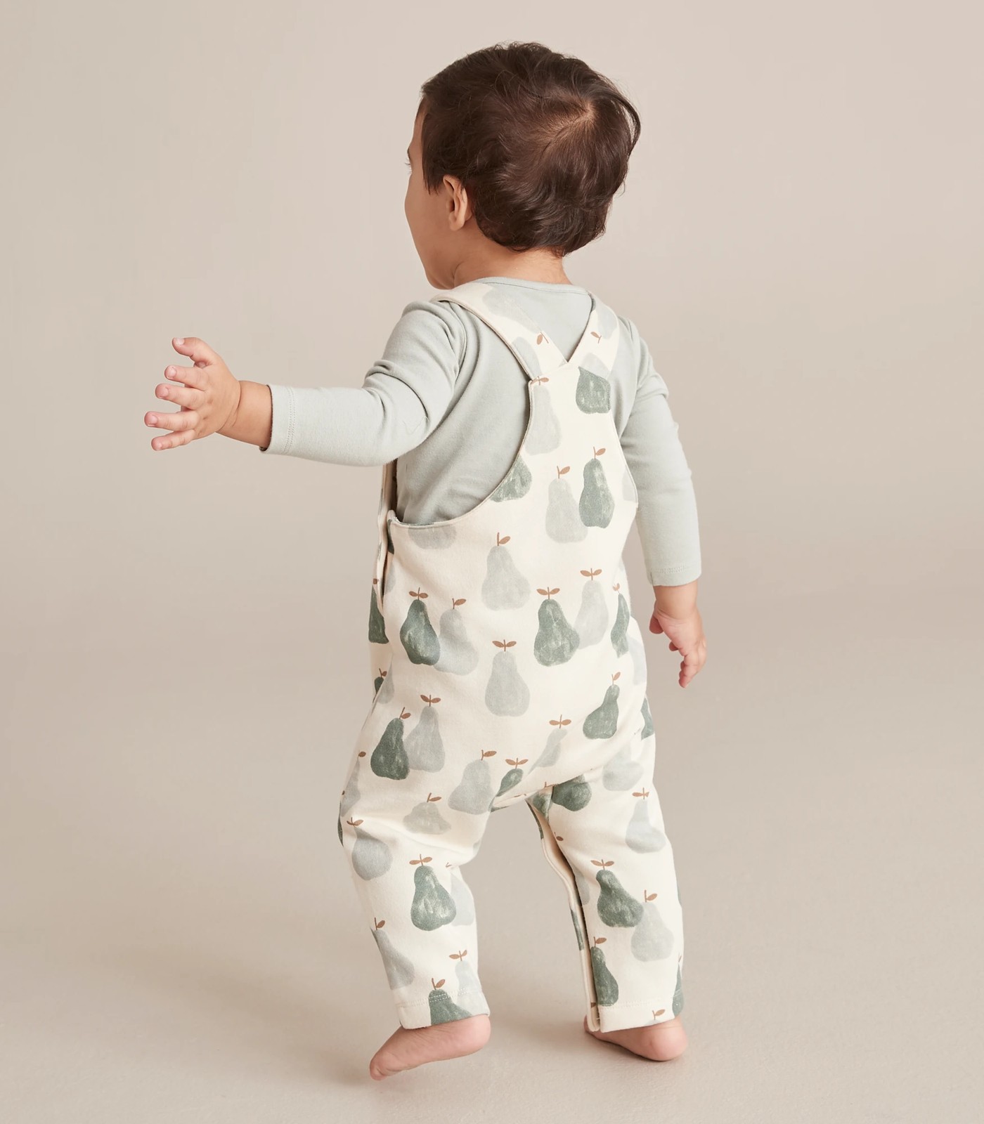 2 Piece Baby Organic Cotton Fleece Overall and Top Set 4 of 6
