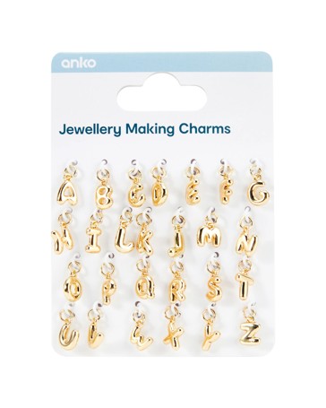 Anko Jewellery Making Charms - Gold Look
