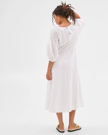Broderie Midi Dress