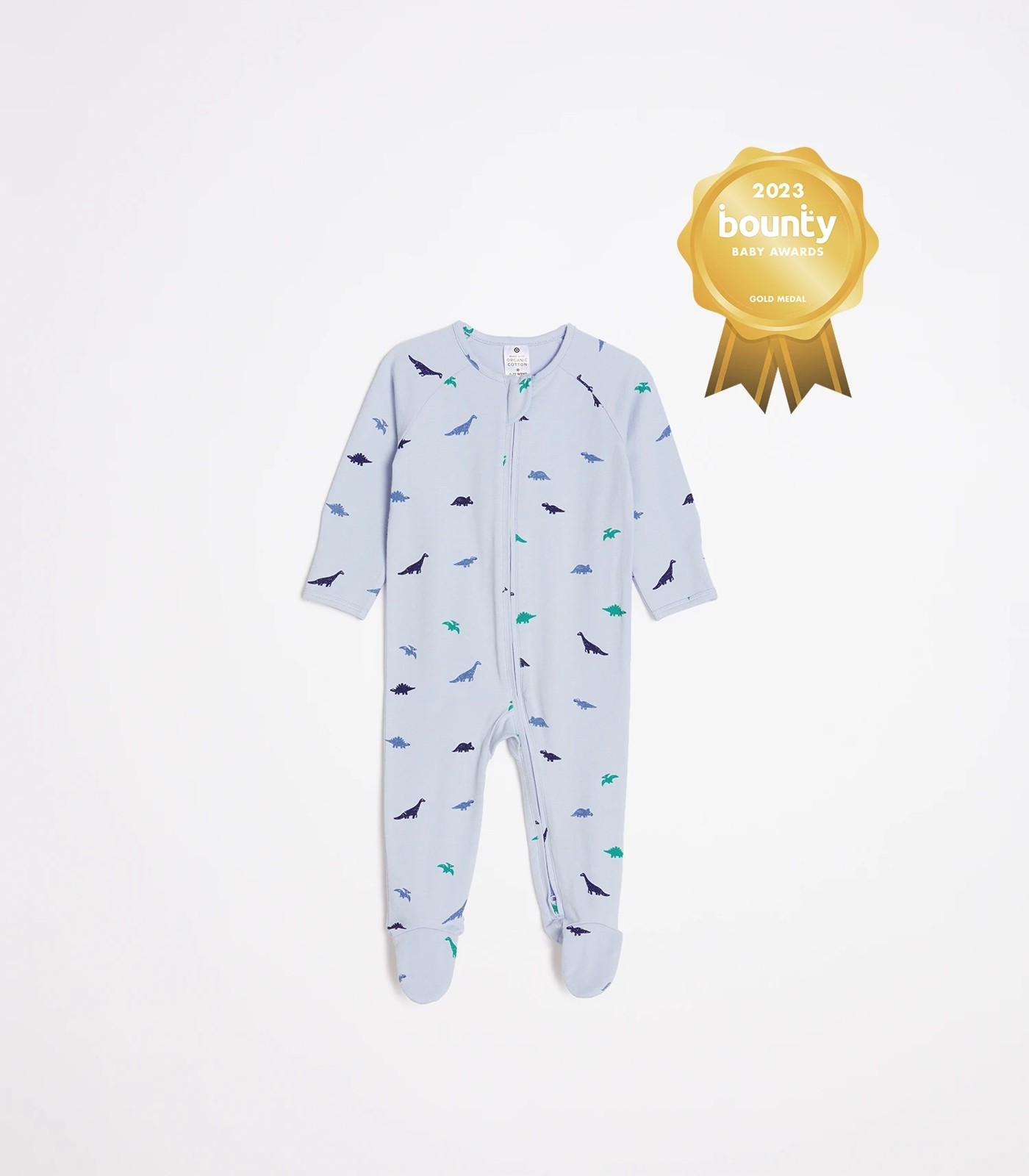 Baby Organic Cotton Print Zip Coverall 2 of 6