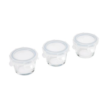3 Pack Mini Glass Containers - Anko
