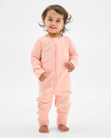 Baby Organic Cotton Pointelle Zip Coverall