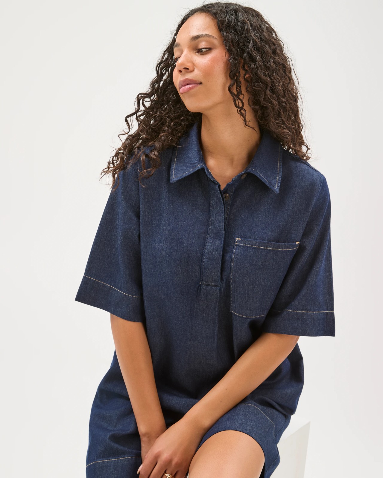 Denim Mini Dress 5 of 5