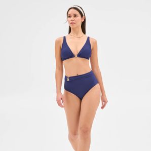 Resort Textured High Waisted Chain Link Bikini Bottoms