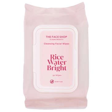 50 Pack The Face Shop Rice Water Bright Cleansing Wipes