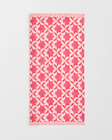 Kids Daisy Velour Jacquard Australian Cotton Beach Towel
