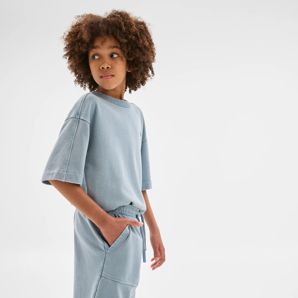 Australian Cotton Blend Oversized Washed T-Shirt
