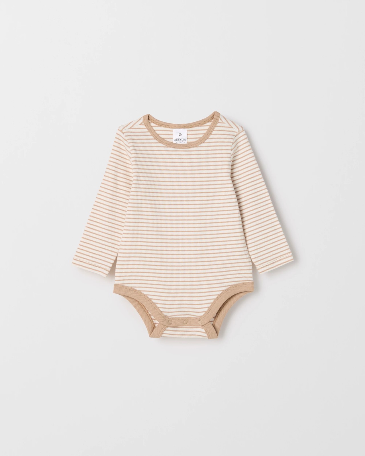 Baby Organic Cotton 3 Pack Long Sleeve Rib Bodysuit - Bears Cloud Dancer 3 of 5