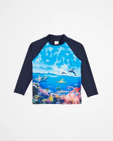 Underwater Print Swim Rashie