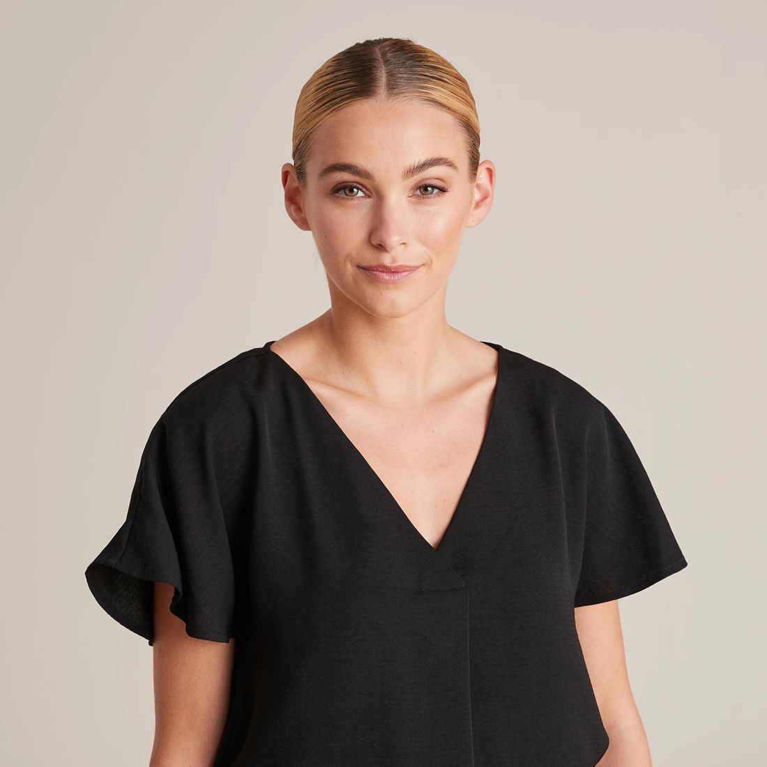 VNeck Notch Blouse Preview Black Target Australia