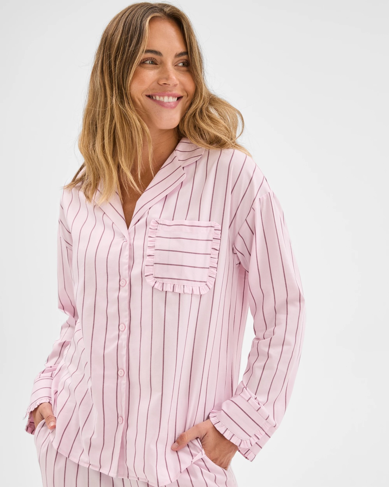 Long Sleeve Top and Pants Pyjama Set - Pink Stripe 2 of 5