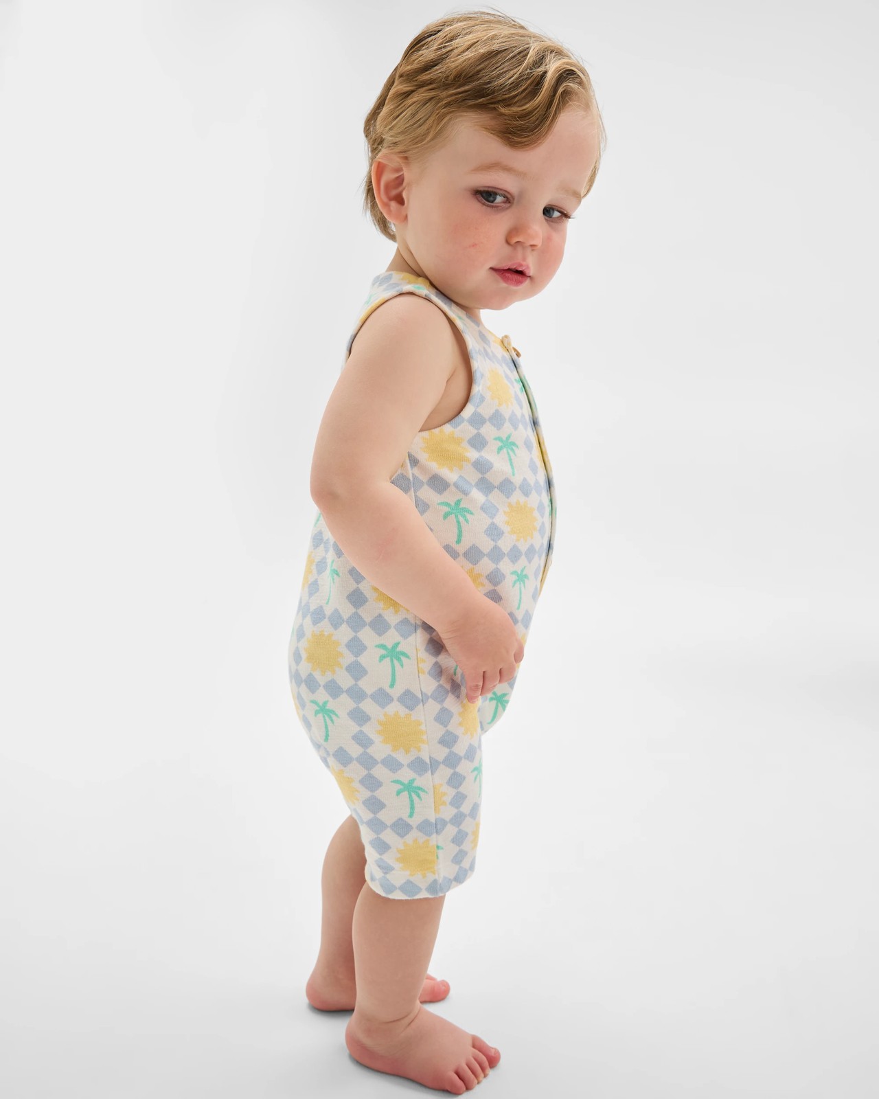 Baby Organic Cotton Knit Romper 3 of 6