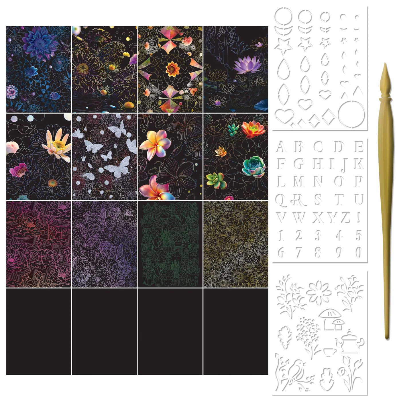 Kaleidoscope Etch Art: Floral Fantasy - Book 3 of 5