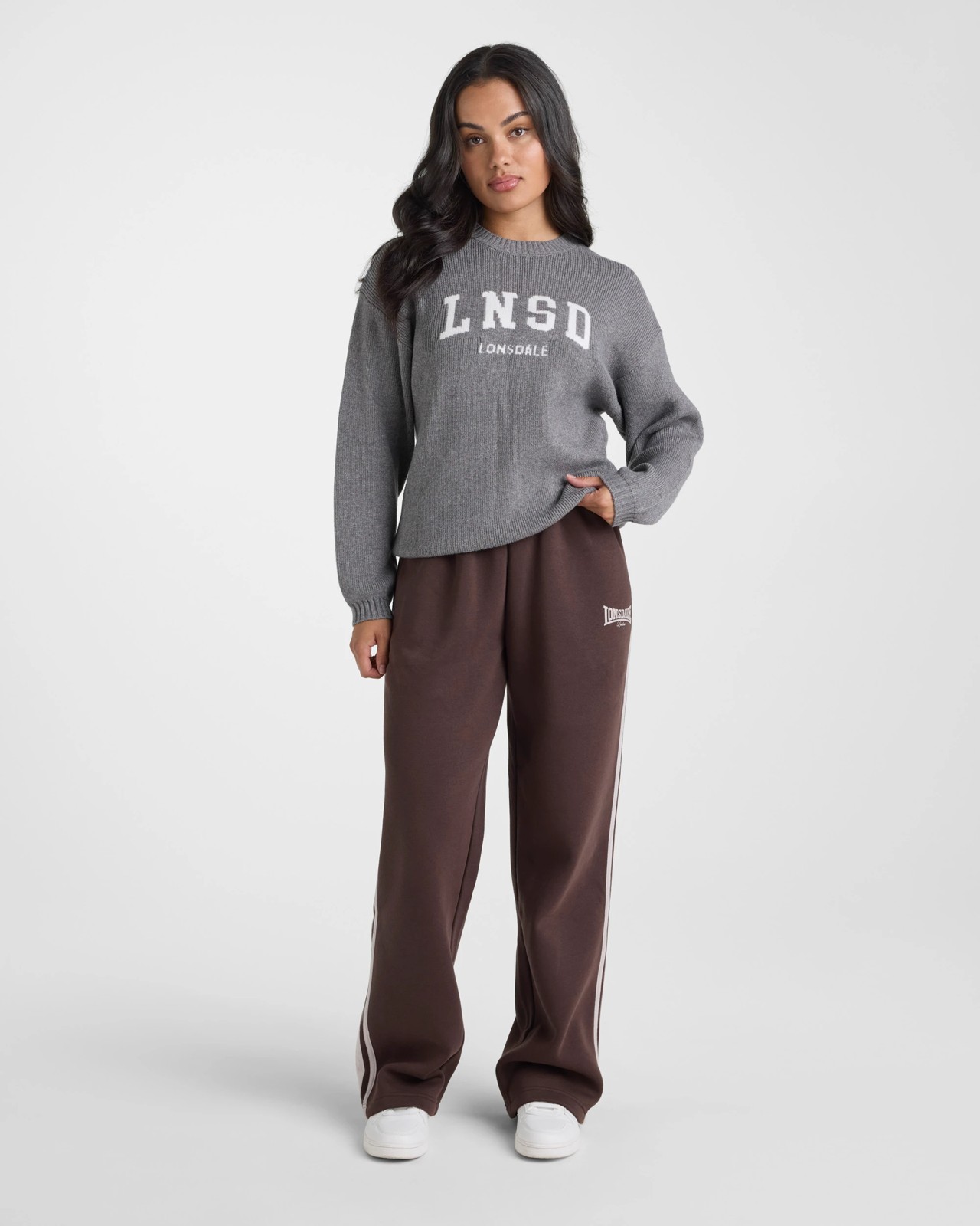 Lonsdale London Knit Crew - Grey Marle 5 of 5