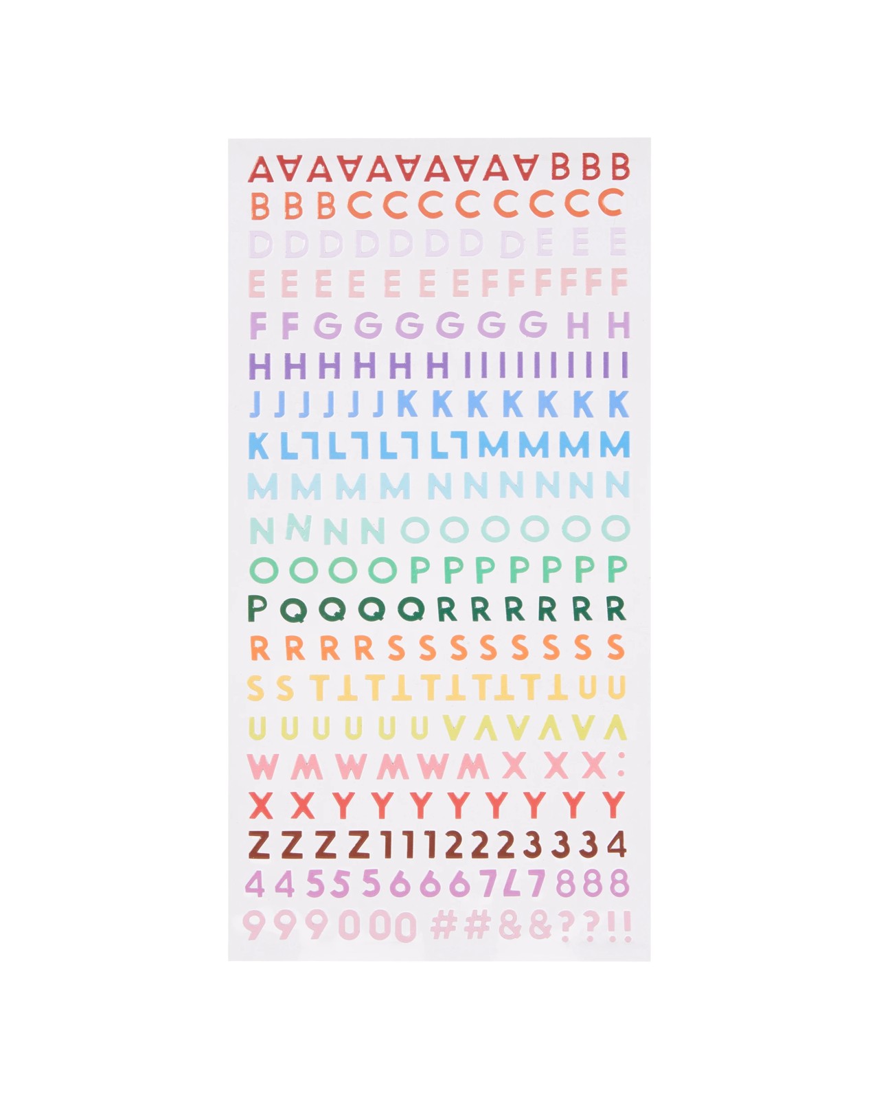 Anko Alphabet Stickers - Colours 3 of 4