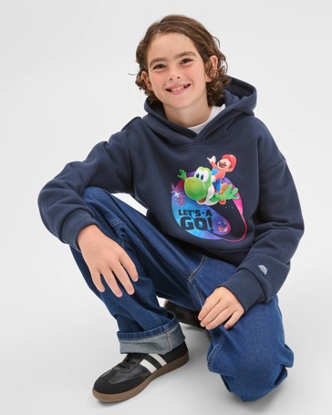 Super Mario Australian Cotton Blend Popover Sweat Top