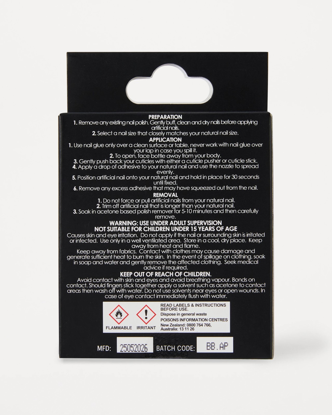 OXX Beauty 24 Pack Artificial Nails with Adhesive, Pointed Stilleto Shape - Blue French Tip 4 of 4
