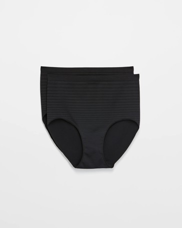 Womens Seamfree Matte and Shine Full Briefs 2 Pack