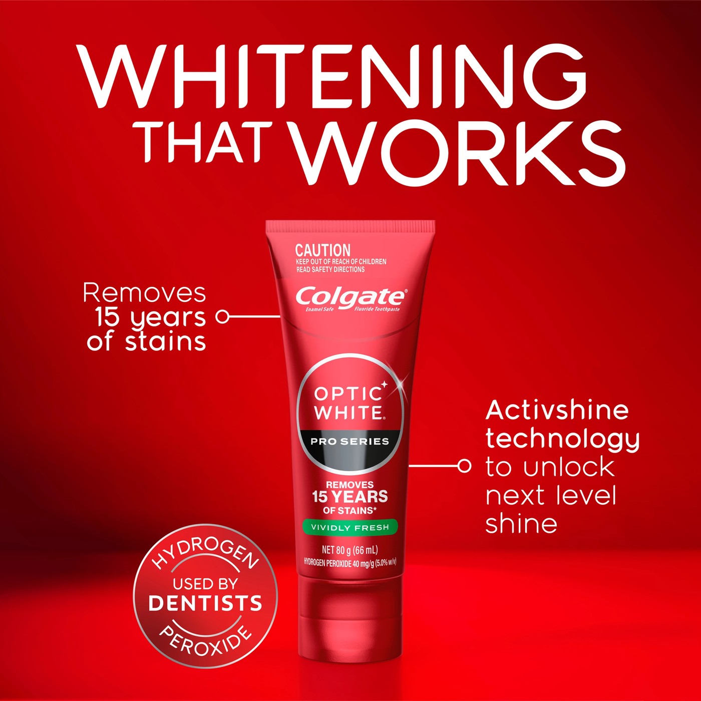 Colgate Optic White Pro Series Enamel Safe Toothpaste 80g 4 of 5