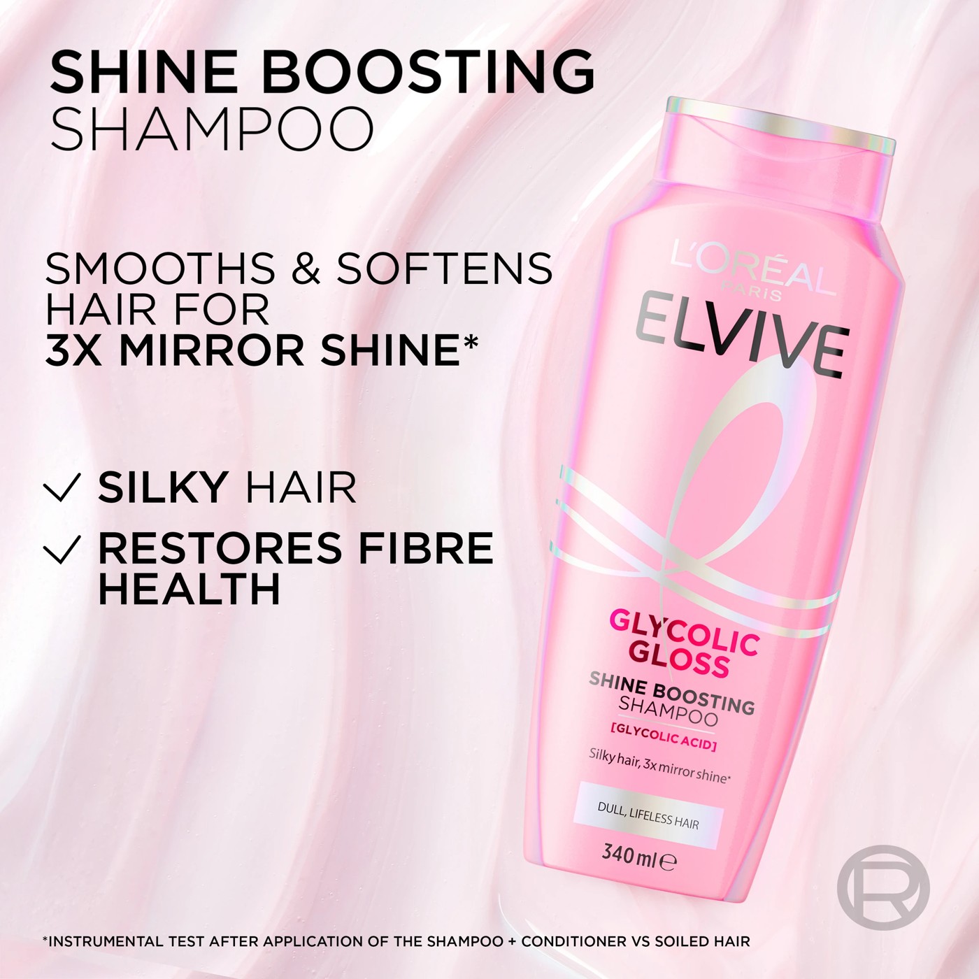L'Oreal Paris Elvive Glycolic Gloss Shine Boosting Shampoo 340ml 4 of 6