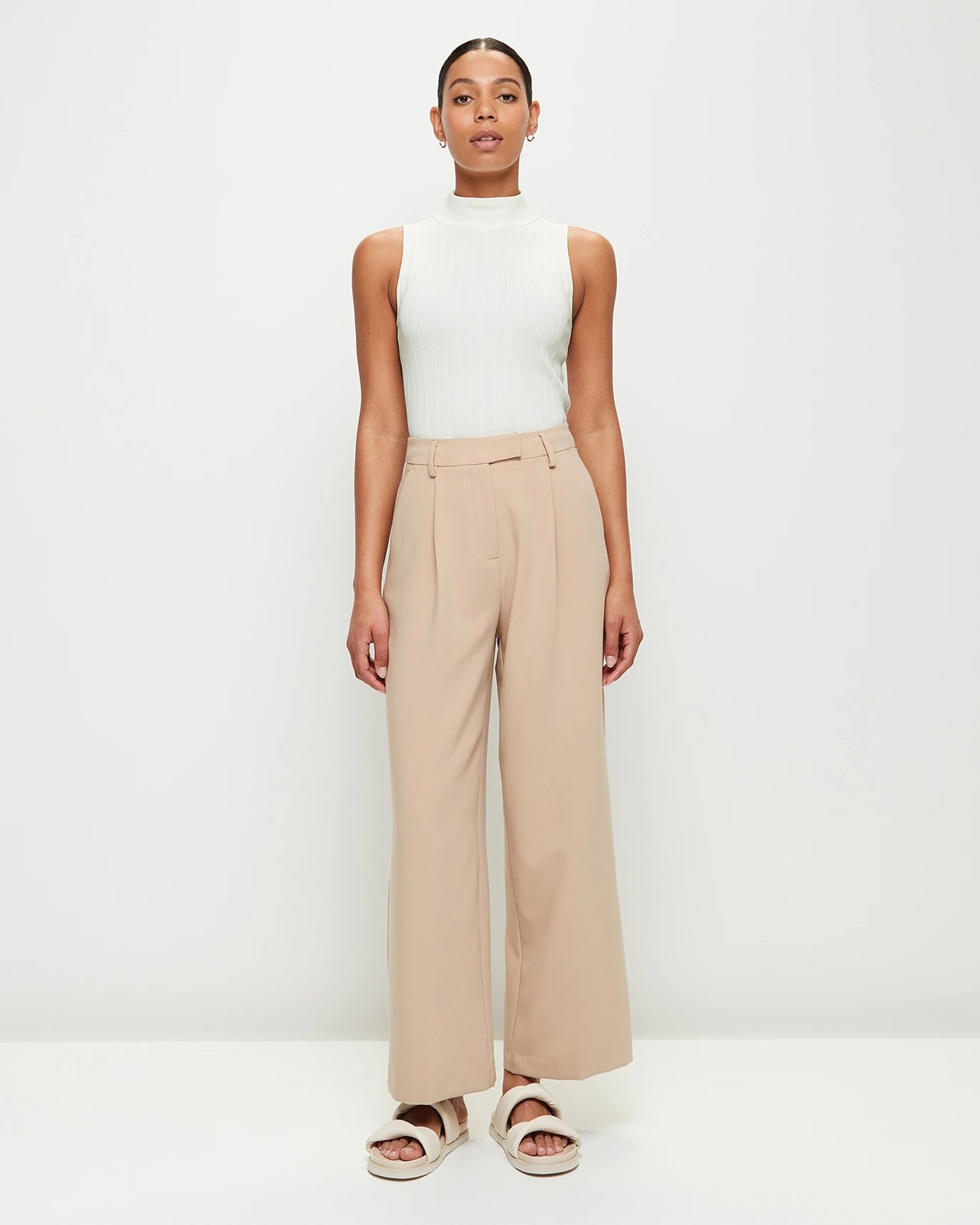 Mock Neck Rib Knit Top - Preview 2 of 6