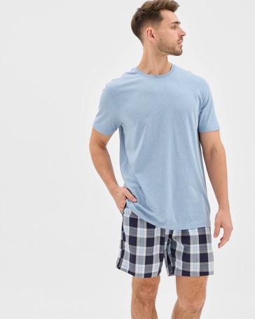 Maxx Jersey T-Shirt and Check Shorts Sleep Set