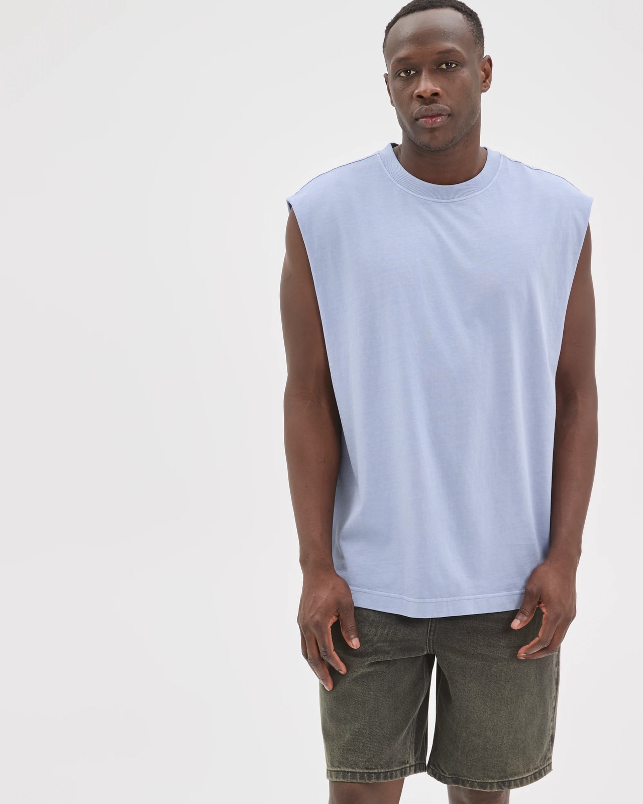 Commons Australian Cotton Heavyweight Muscle Tank Top - Tempest Purple 3 of 6