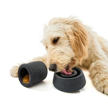 2 Pack Pet Rubber Treat Chew, Black - Anko