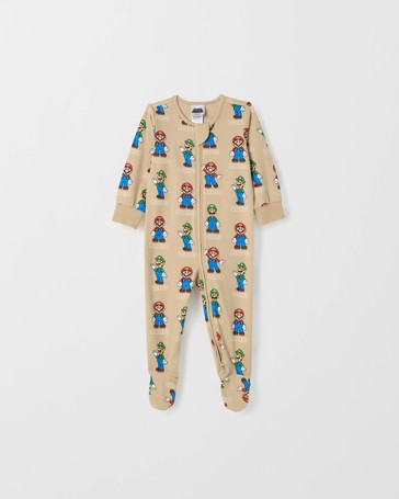 Super Mario Australian Cotton Baby Zip Coverall