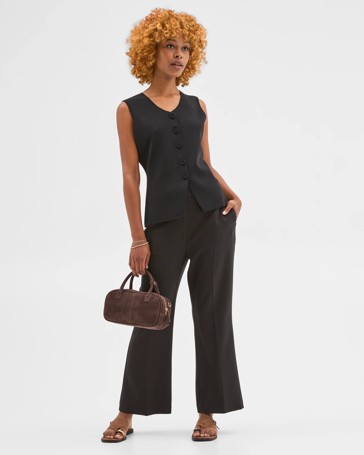 Petites Tailored Kick Flare Pants