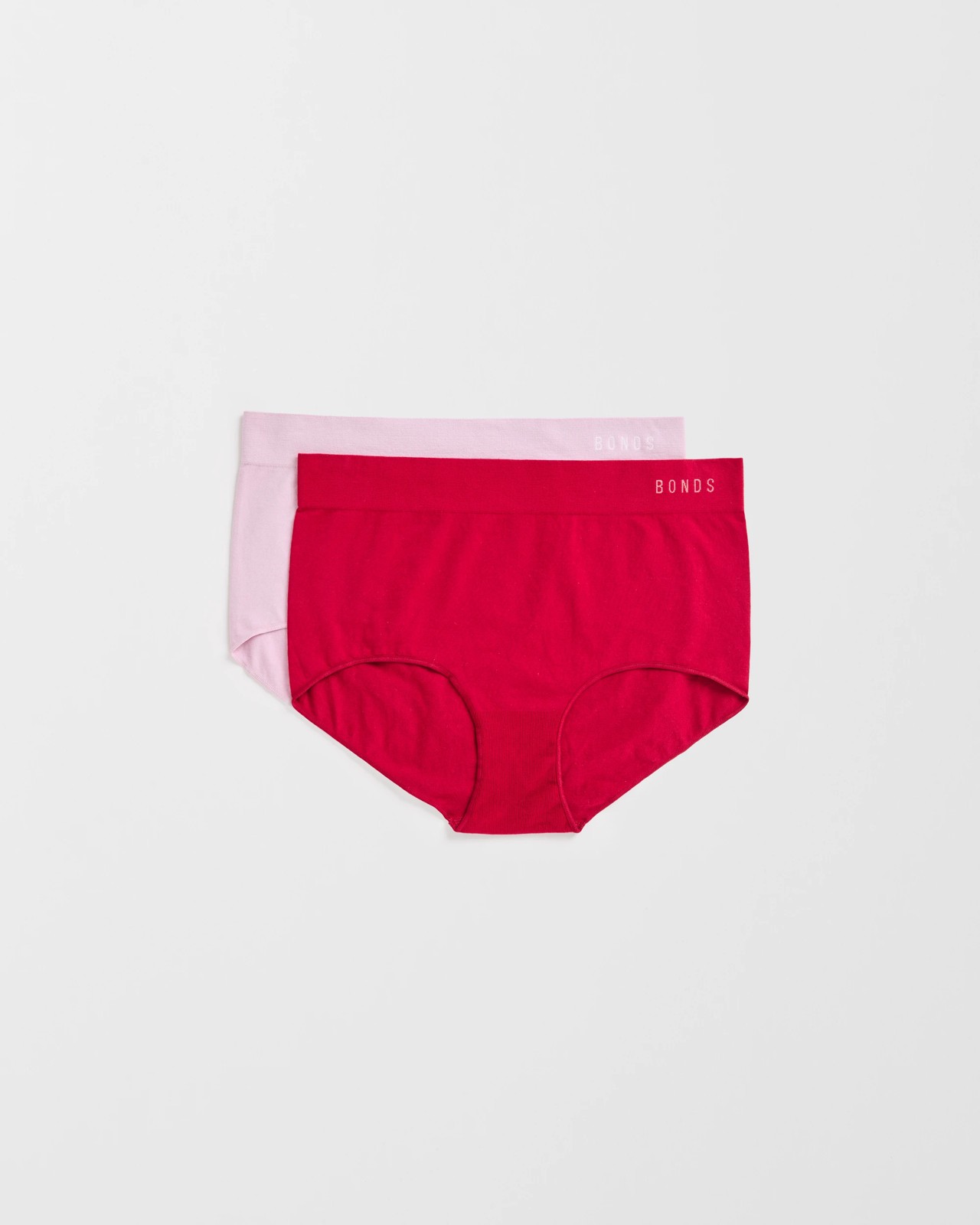 Bonds 2 Pack Seamless Full Briefs - Cherry Wine/Frosted Mauve 2 of 4