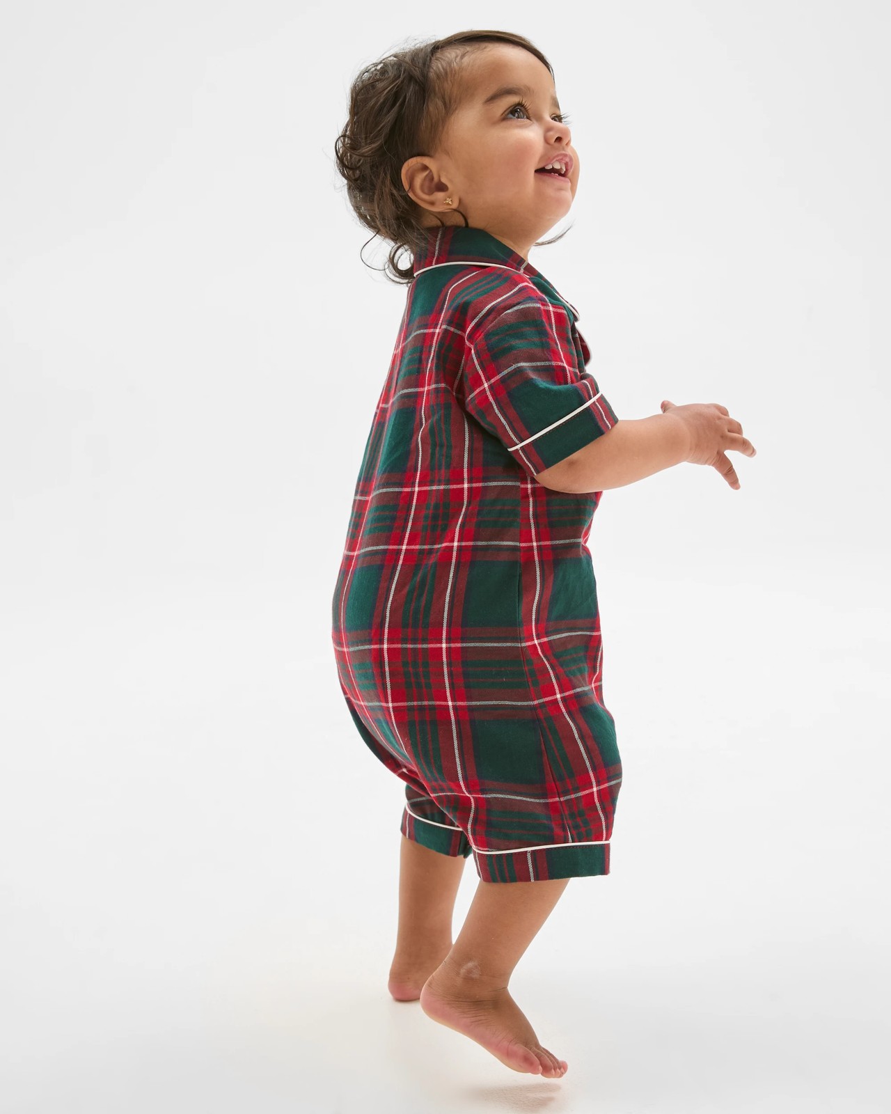 Baby Australian Cotton Christmas Romper - Tartan 3 of 5