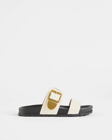 Girls Senior Double Strap Buckle Flat